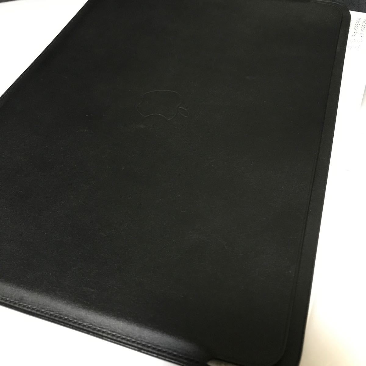 Apple レザースリーブ　leather sleeve  BLACK 13インチ用　MacBook Air Pro 美品　箱付き