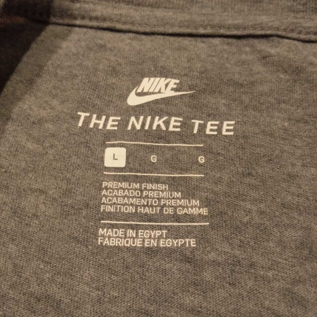 USA古着卸 Lサイズ NIKE AIR ナイキ エアー ロゴ プリント スリット Tシャツ_画像4