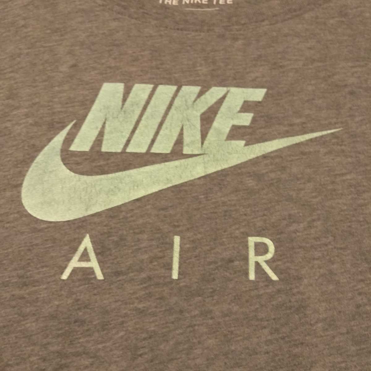 USA古着卸 Lサイズ NIKE AIR ナイキ エアー ロゴ プリント スリット Tシャツ_画像3