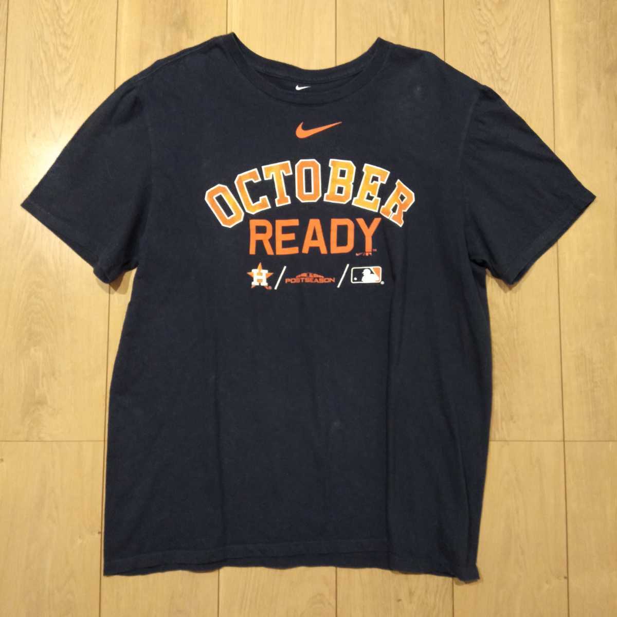 USA古着卸 Lサイズ NIKE MLB October READY ナイキ メジャー ヒューストン アストロズ プリント Tシャツ_画像1