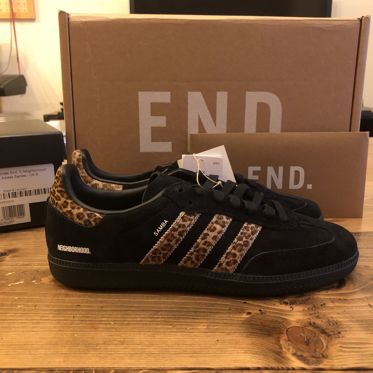 END × Neighborhood × adidas Samba BLACK & LEOPARD 26 5cm END × Neighborhood × adidas Samba BLACK & LEOPARD 26 5cm