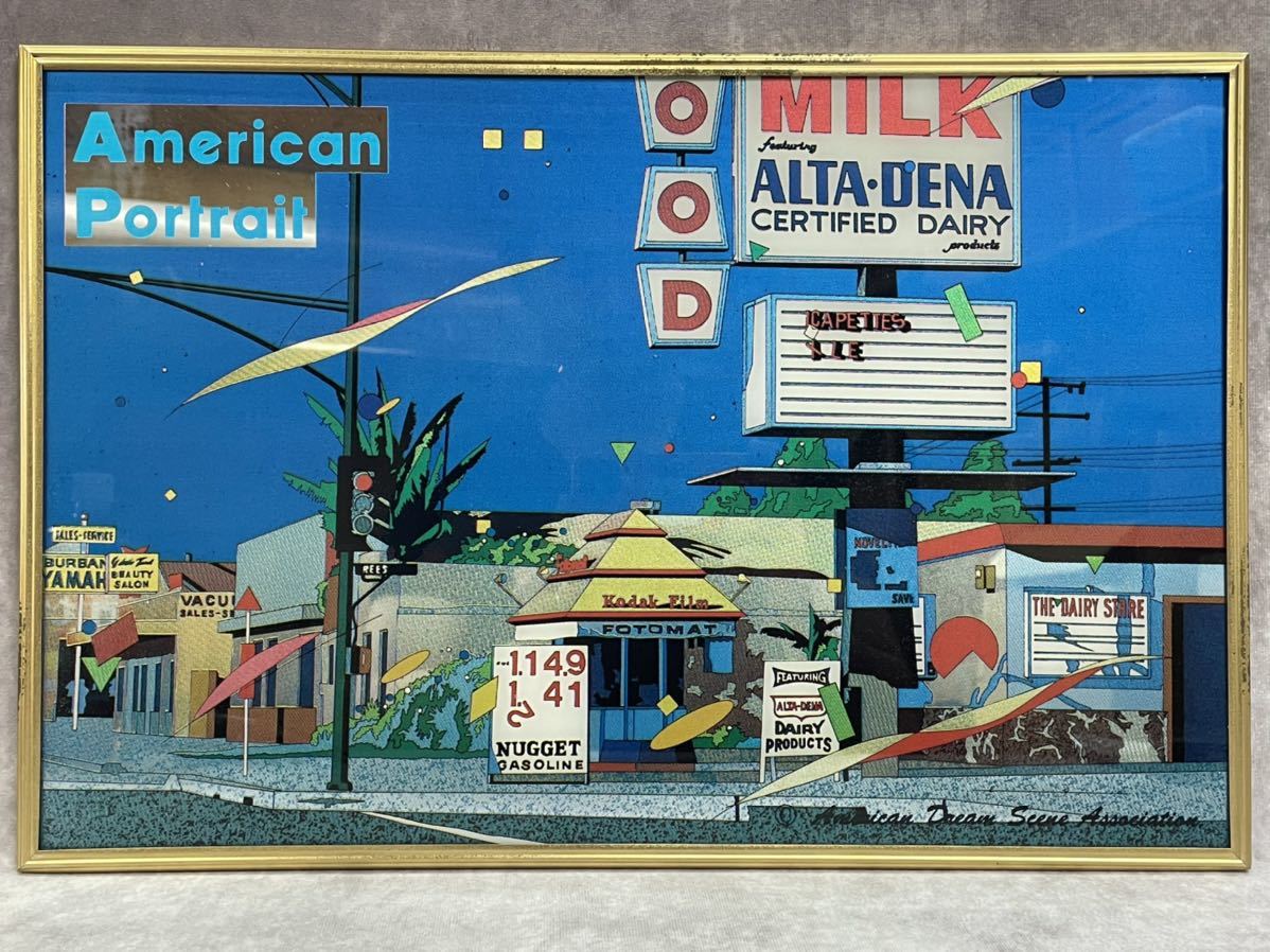 鈴木英人 パブミラー シルクスクリーン American Portrait 80年代 当時