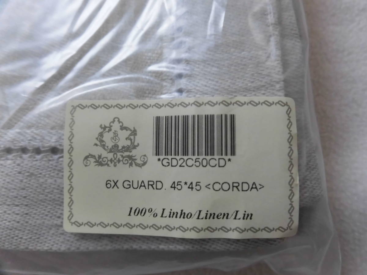  не использовался *TEXTEIS IRIS Portugal * салфетка 6 листов linen лен,CORDA