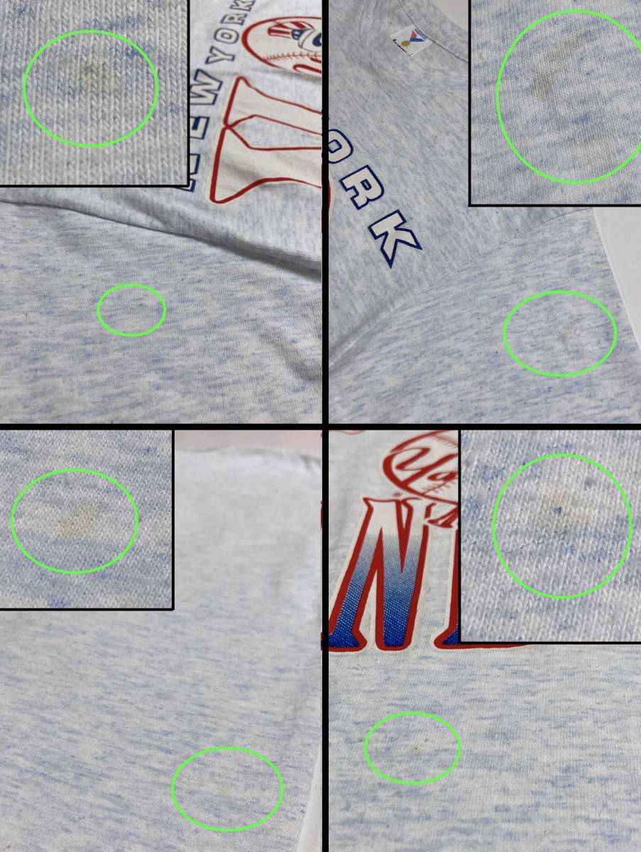 91年 MLB ヤンキース Tシャツ 90s USA製 ビンテージ JOSTENS シングルステッチ New York Yankees_画像10