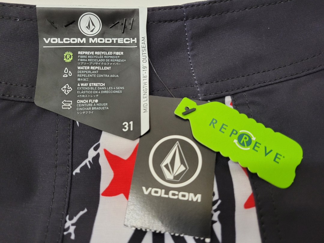 新品 定価9900円 VOLCOM FREEDOMSTONE19 31 M L ボルコム 黒 スイムショーツ サーフショーツ 水着 ショートパンツ_画像8