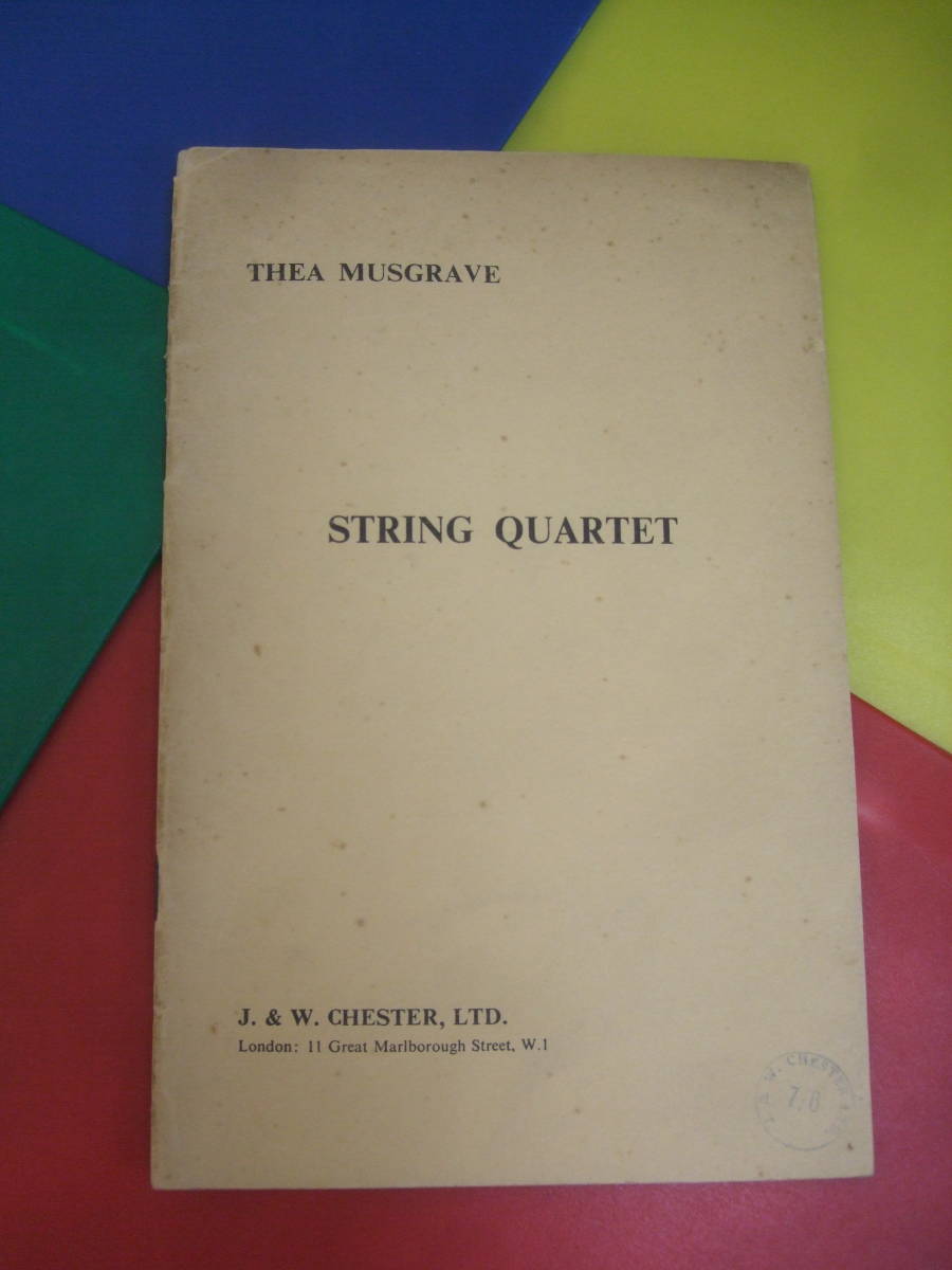  import musical score string comfort four -ply ./thea Musgravetea* trout gray b/STRING QUARTET score only 