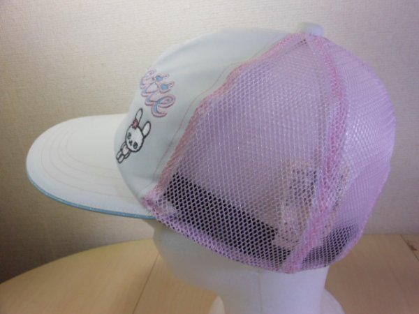 # Pom Ponette # pretty cap white * pink F free size 