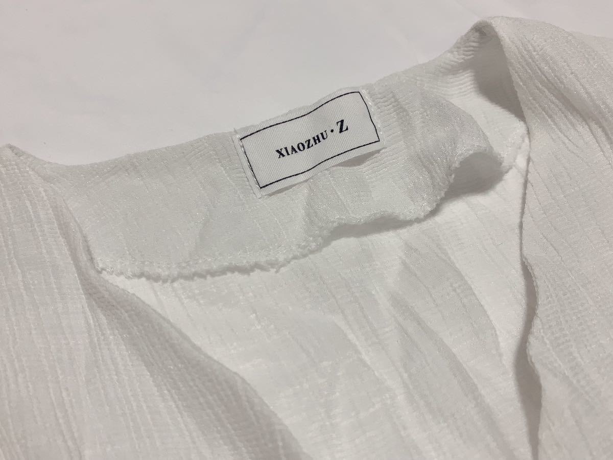 韓国ファッション2点セット　トップス　白シャツ　ブラウス　ロンT DHOLIC 