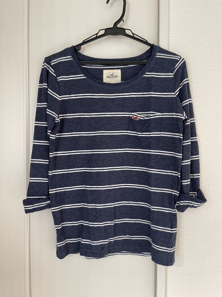 HOLLISTER* Hollister for women border cut and sewn T-shirt S size 