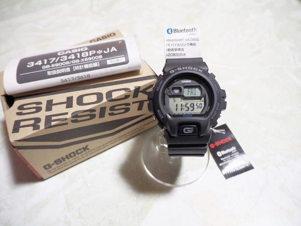 未使用 国内 CASIO カシオ G-SHOCK Gショック BLUETOOTH ブルートゥース モバイルリンク WATCH GB-6900B-1JF  ブラック デジタル 腕時計