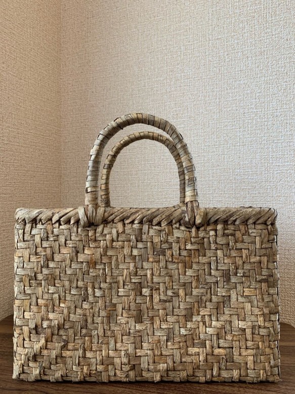 クルミ胡桃 手作り かごバッグ-