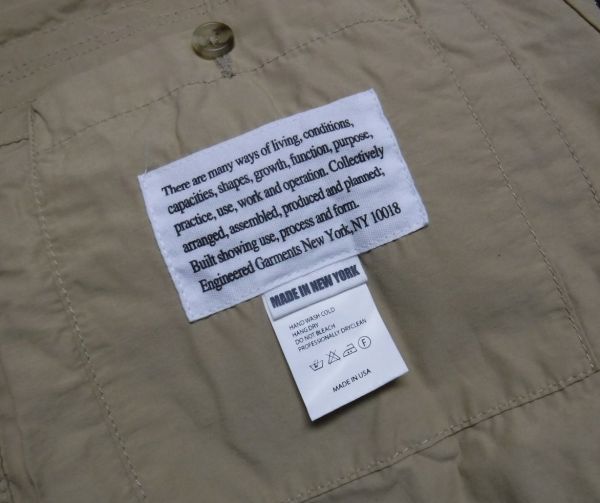 16SS Engineered Garments エンジニアードガーメンツ Field Parka Nyco Poplin フィールド パーカー XSの画像5