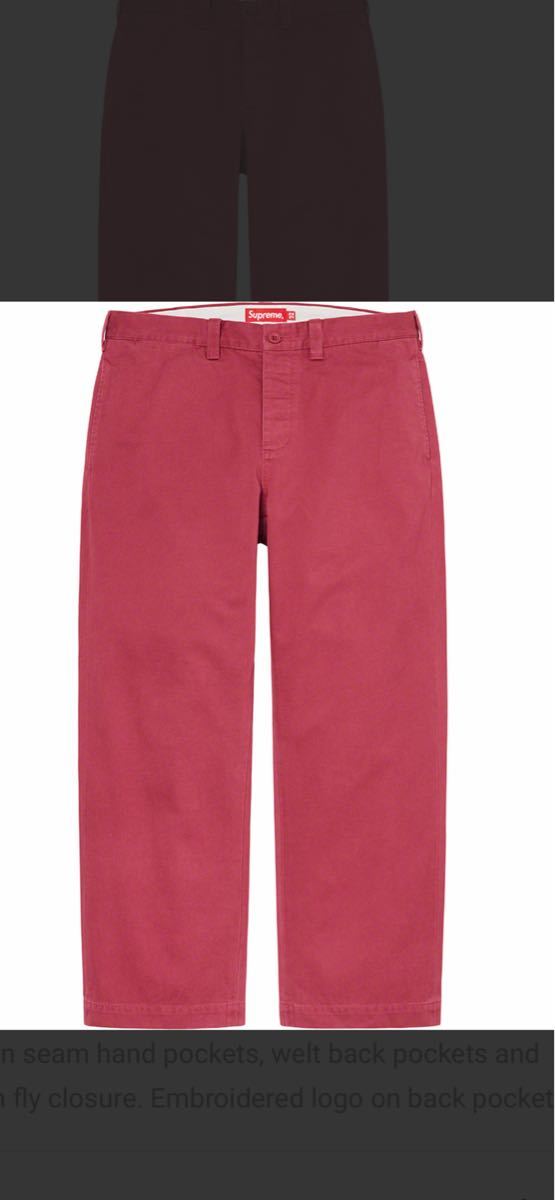 日本に supreme Pin パン通販 Up Chino 34インチ ワーク Pant 32inc