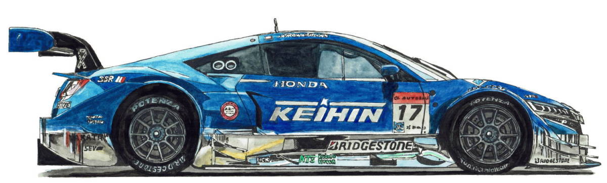 NC-357 KEIHIN NSX/F-1・NC-358 KEIHIN NSX/HONDA NSX限定版画300部 直筆サイン有 額装済●作家 平右ヱ門 希望ナンバーをお選び下さい。_KEIHIN NSX Concept-GT