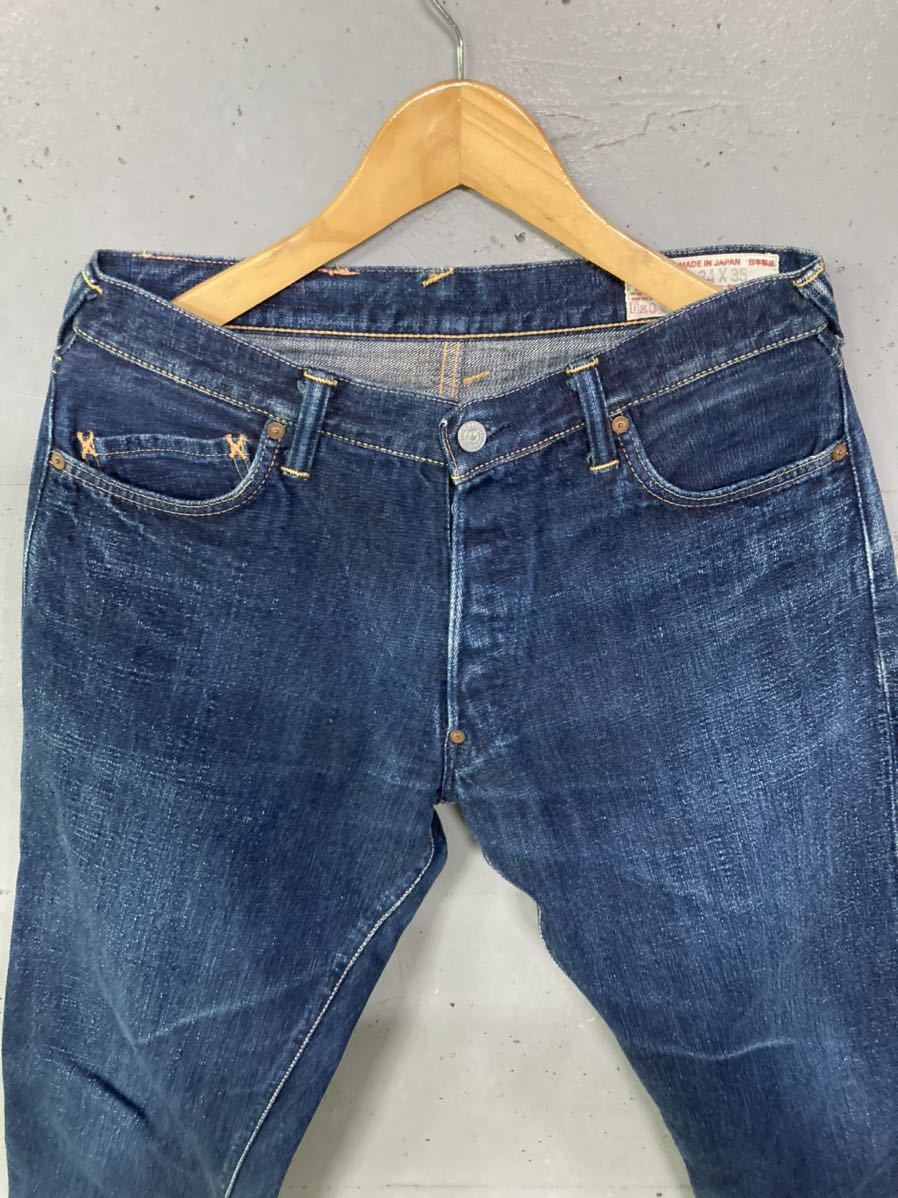 美品 EVISU 縦カモメセルビッチデニム 刺繍ペイントカモメ 日本 美品 EVISU 縦カモメセルビッチデニム 刺繍ペイントカモメ 日本