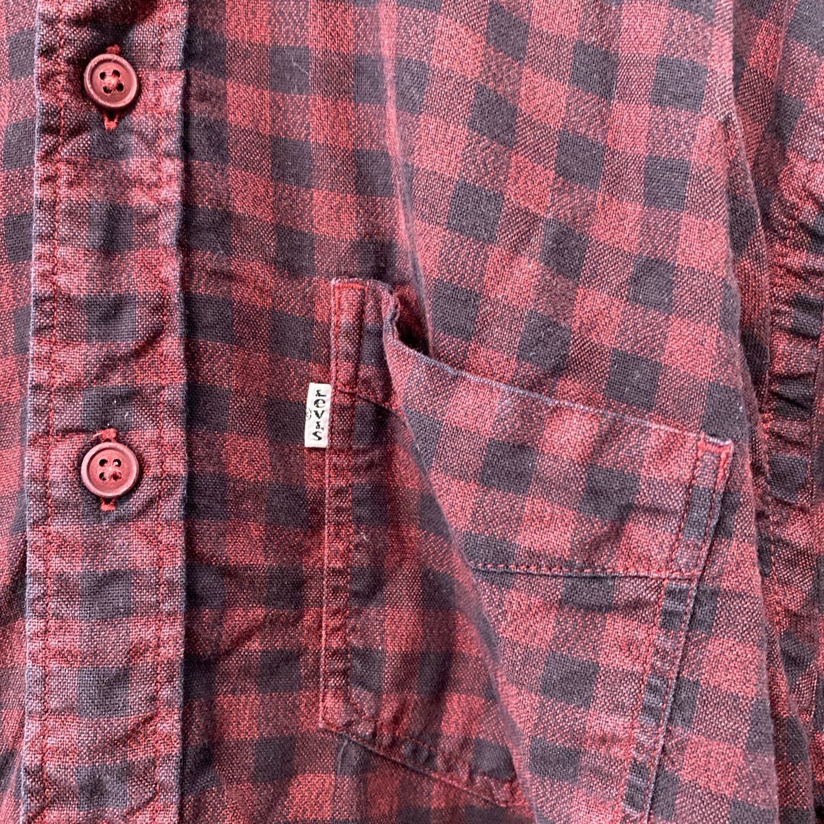 Levi's リーバイス　長袖シャツ　チェック柄　Mサイズ　ビンテージ　US古着　チェックシャツ_画像3