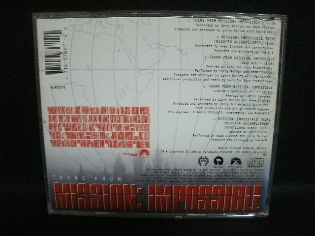 ★同梱発送不可★中古CD / Theme From Mission Impossible / Larry Mullen /Adam Clayton / ミッション・インポッシブル_画像2