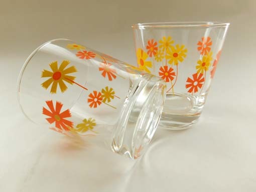  retro glass *2 piece set 1