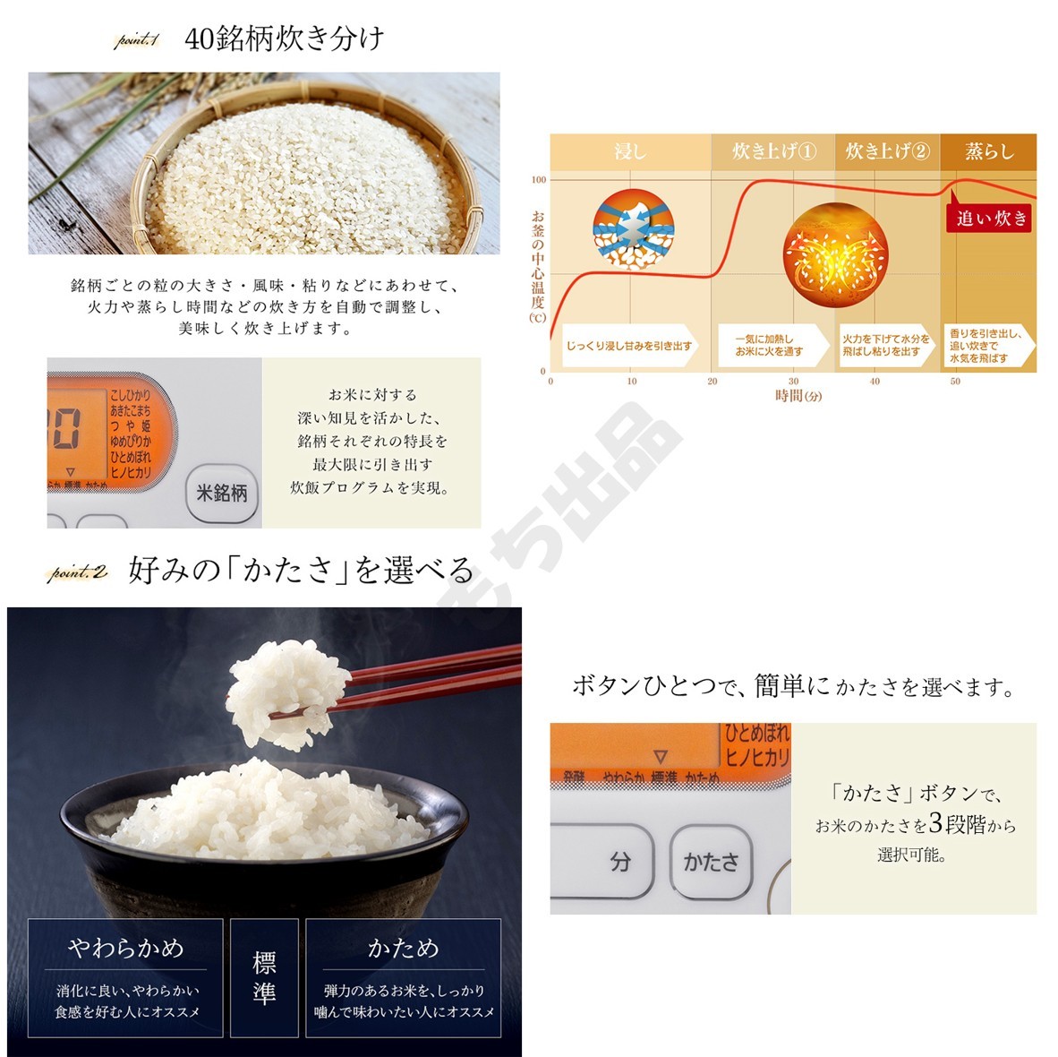 【即日発送！保証付き♪】炊飯器 新品 5.5合 銘柄炊き 白 ホワイト 未使用 炊飯器5合 炊飯器5.5合未使用 炊飯器5合新品