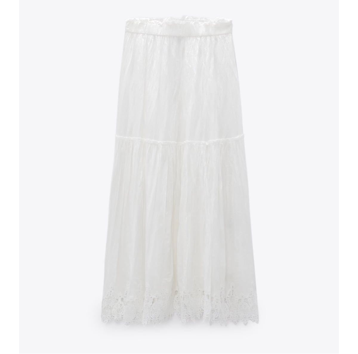VERY掲載 ZARA 今季完売 クロシェレースロングスカート XS 新品 VERY掲載 ZARA 今季完売 クロシェレースロングスカート XS 新品