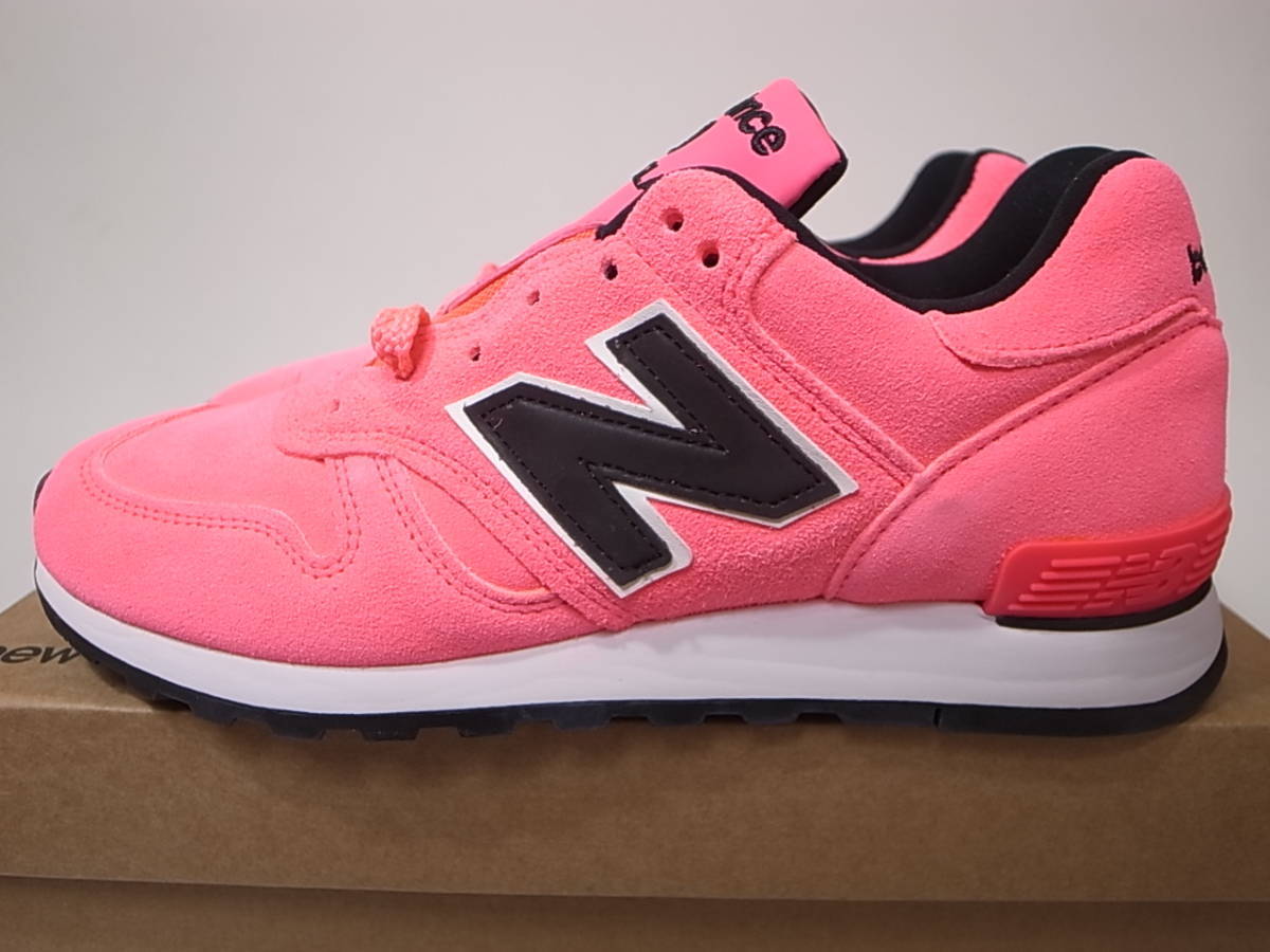 【送料無料 即決】海外限定 NEW BALANCE UK製 M670NEN 23.5cm US5.5新品オールスエードNEON PINKネオンピンクxブラック VIBRAMソール英国製