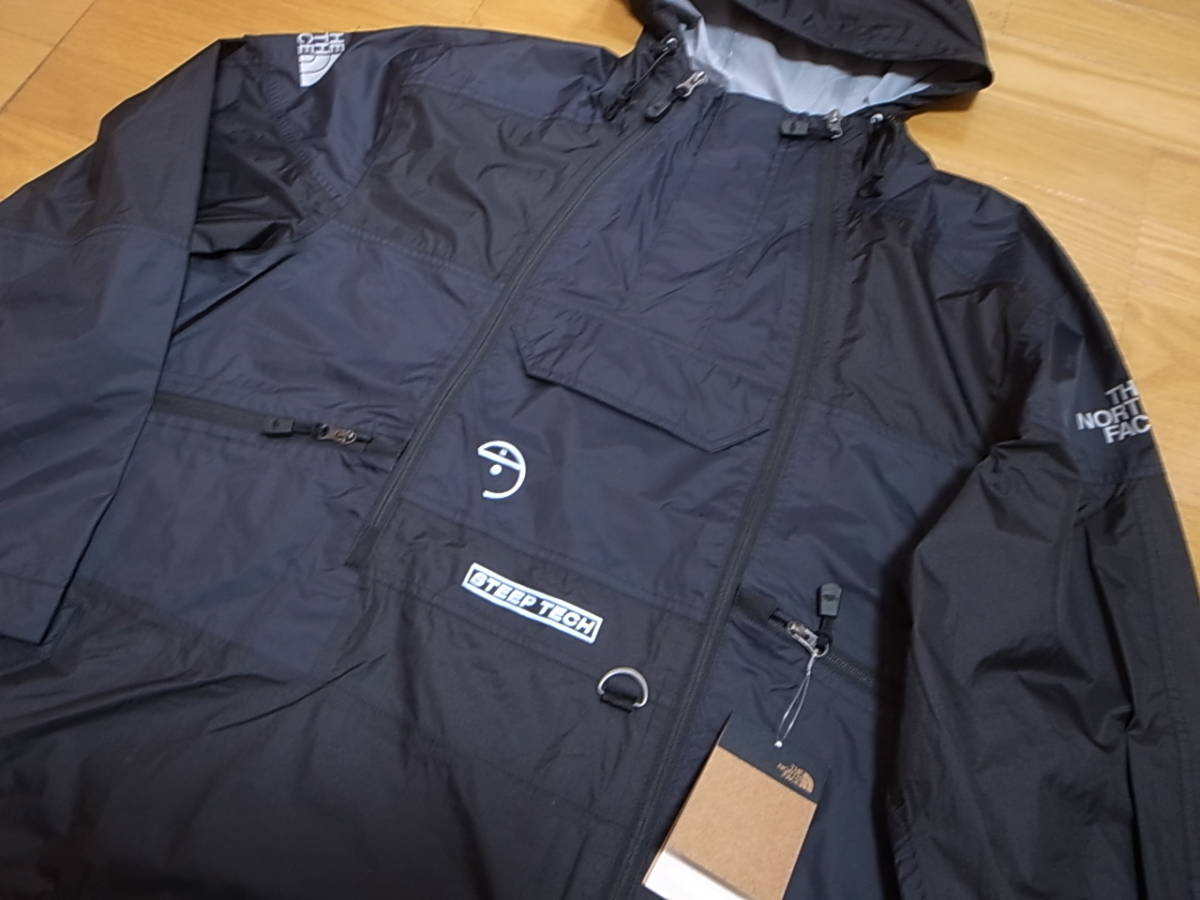 【送料無料 即決】海外限定 THE NORTH FACE STEEP TECH LIGHT RAIN JACKET M 新品 TNF BLACK 黒スティープテック ライトレイン ジャケット