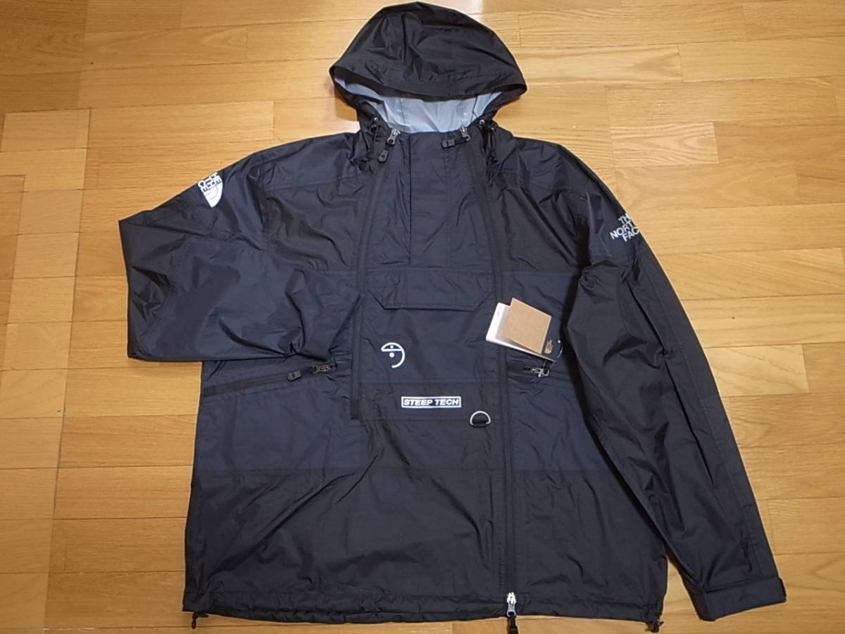 【送料無料 即決】海外限定 THE NORTH FACE STEEP TECH LIGHT RAIN JACKET M 新品 TNF BLACK 黒スティープテック ライトレイン ジャケット