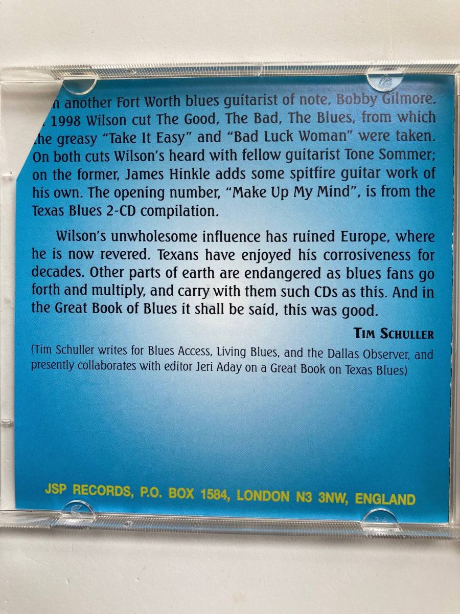 【ブルース】U.P.ウィルソン（U.P. WILSON) 「BEST OF - THE TEXAS BLUES GUITAR TORNADO」(レア）中古CD、UKオリジナル初盤、BL-990_カットマーク