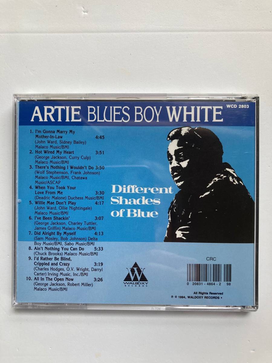 【ブルース】アーティ・ブルース・ボーイ・ホワイト(ARTIE BLUES BOY WHITE)「DIFFERENT SHADES OF BLUE」レア中古CD、USオリジ初盤,BL-999_画像2