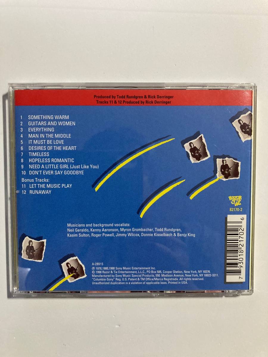 【ブルースロック/ハードロック】リック・デリンジャー（RICK DERRINGER)「GUITARS AND WOMEN」(レア)中古CD、USオリジナルCD初盤,BR-50_画像2