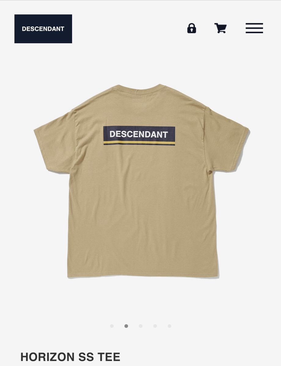 21SS DESCENDANT HORIZON SS TEE BEIGE XLサイズ SIZE 4 ディセンダ
