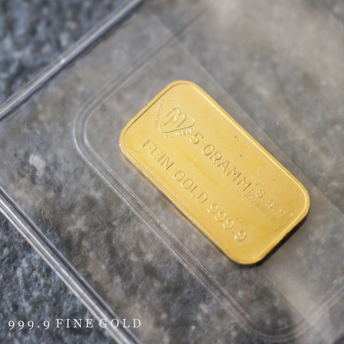 K24 Швейцарский банк Schweizeriskher Bankverein Ingot 5G 999,9 Fine Gold 24K Gold Gold Gold Gold Gold