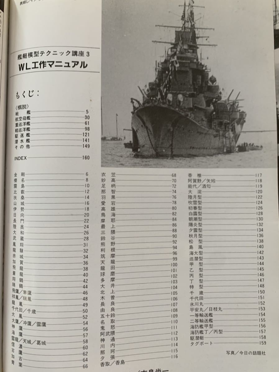 艦船模型テクニック講座3 WL工作マニュアル モデルアート増刊　昭和61年_画像2