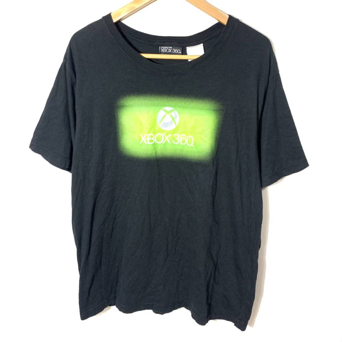 ■2009年製 XBOX 360 エックスボックス ロゴプリント 半袖Tシャツ 古着 アメカジ 企業物 ゲーム ブラック サイズXL■_画像1