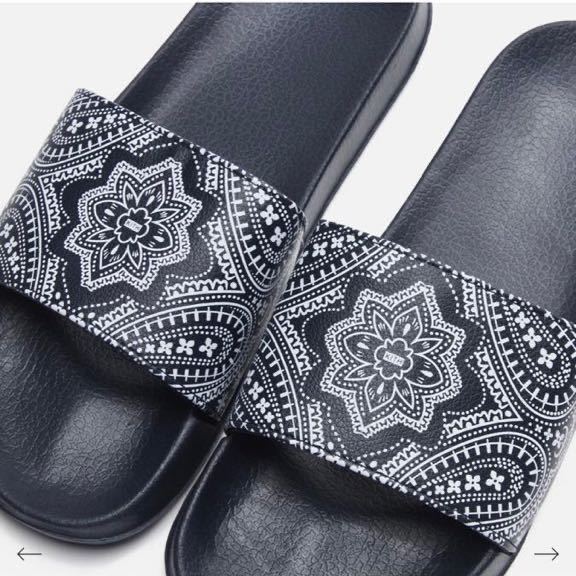 新品】27cm 10th 21ss Kith Bandana Paisley Beach Slides Nocturnal