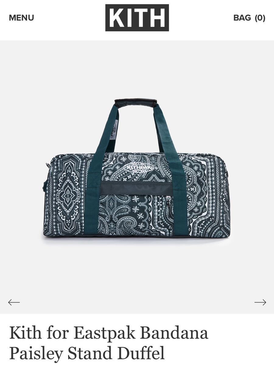 豊富なギフト Eastpak for Kith Bandana バック Stadium Duffel Stand