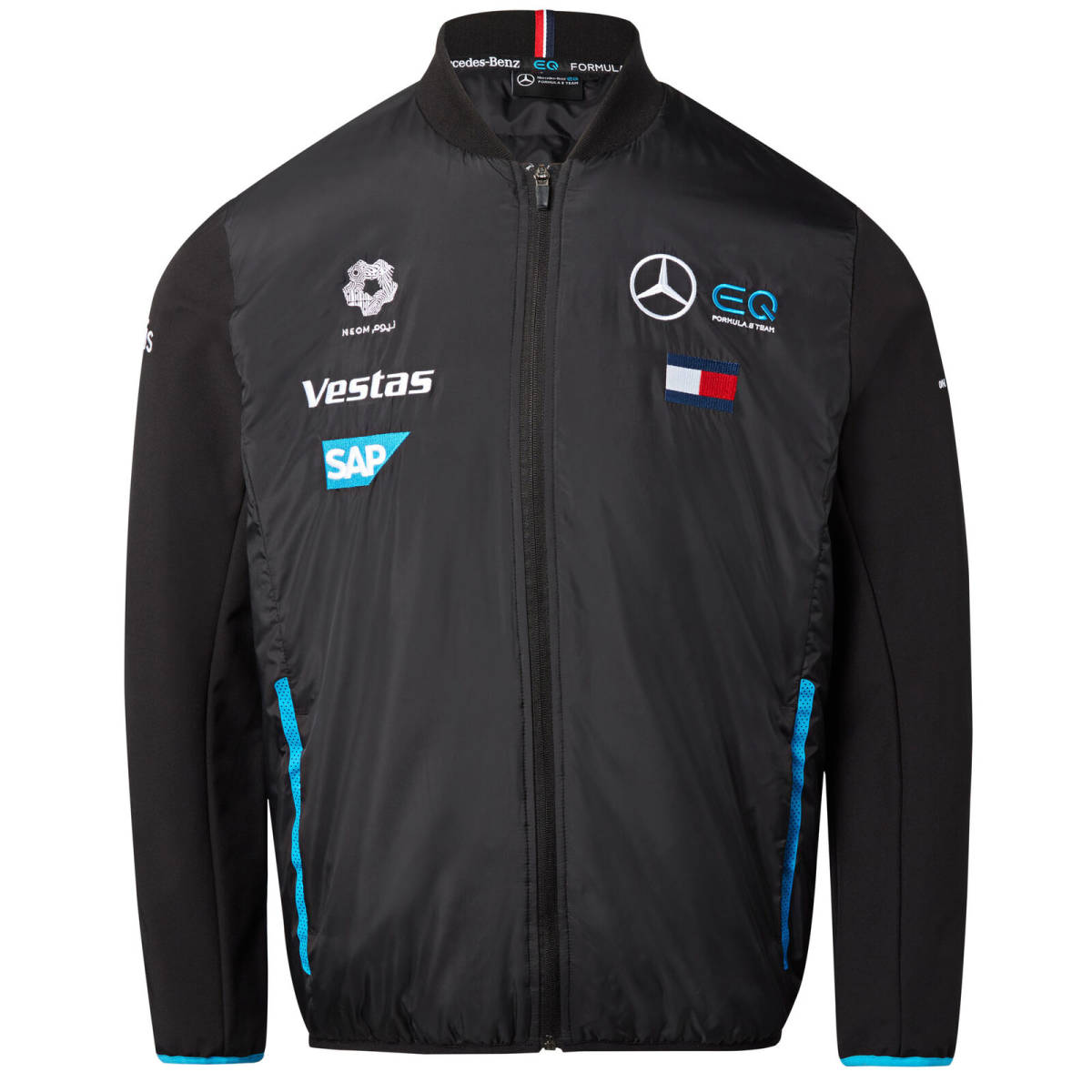 送料無料 Mercedes-AMG EQ Team Softshell Varsity Style Jacket ベンツ 【お気にいる】 ブラック オフィシャル ジャケット 大勧め アウター Coat XLサイズ