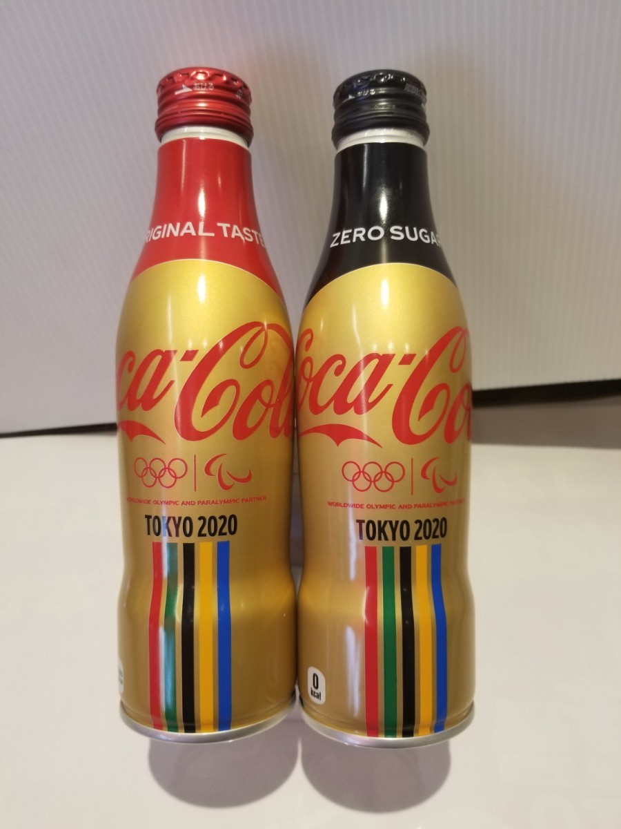 コカ・コーラスリムボトル　東京2020オリンピック　ゴールドデザイン 2本セット