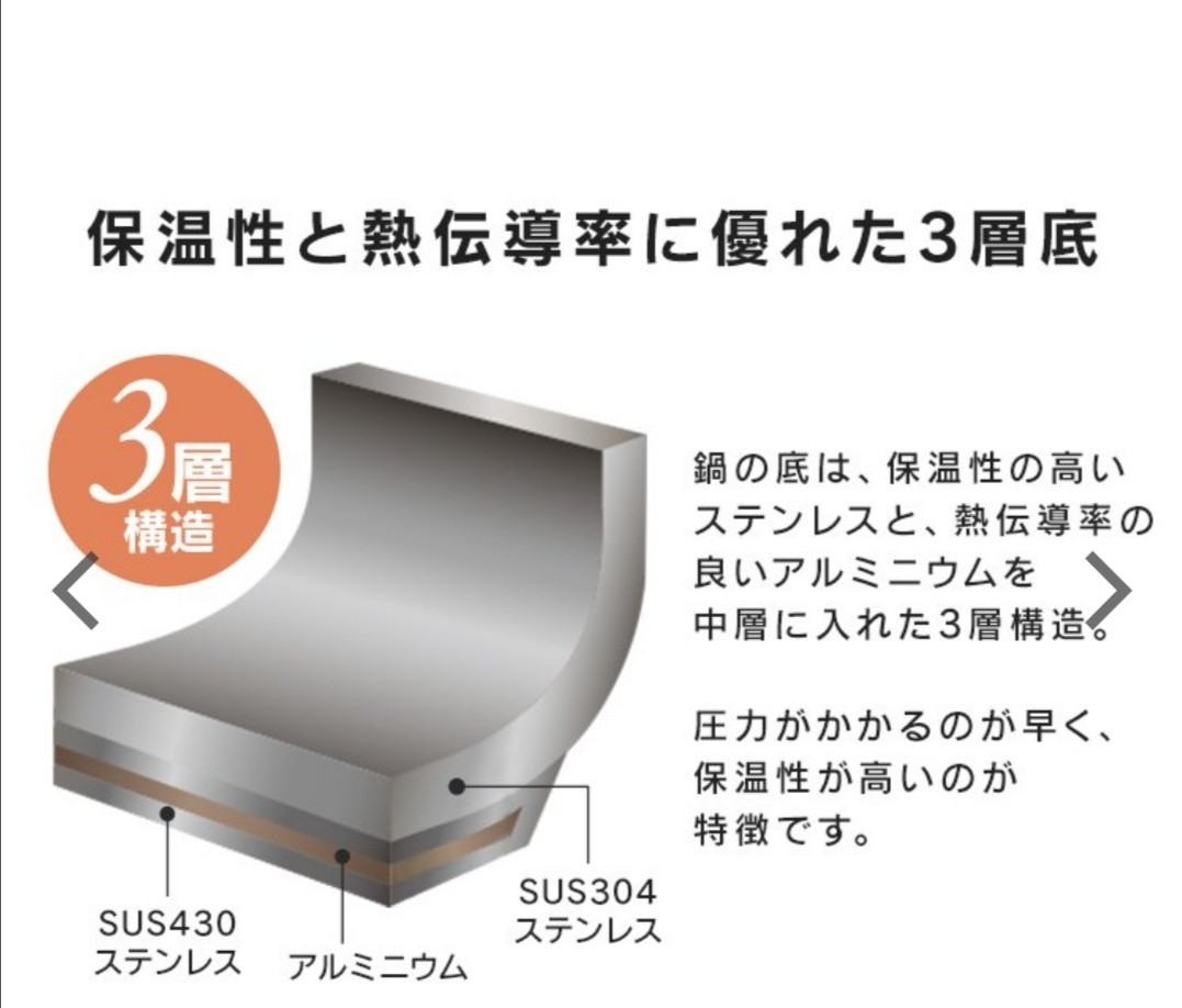 アイリスオーヤマ 圧力鍋 片手鍋 5L セット IH対応 3層底 切り替え式 