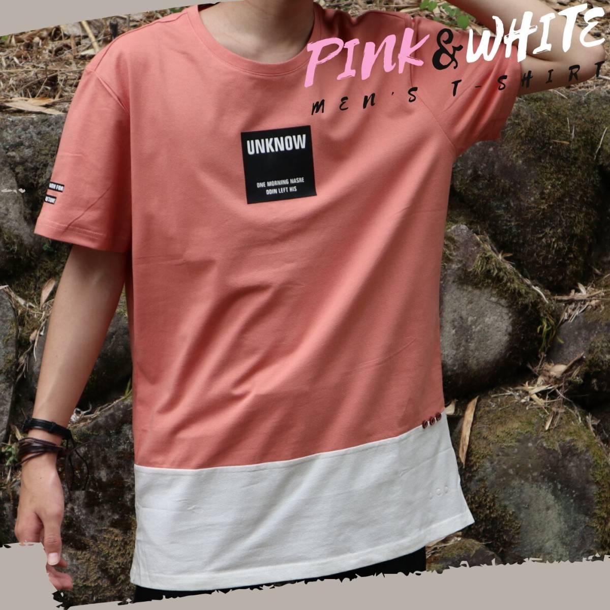Paypayフリマ 新品 人気カラー Tシャツ メンズ 夏服 服 トップス 半袖 韓国 ビックシルエット検索用 オーバーサイズファッション Nx013 Pk 2xl