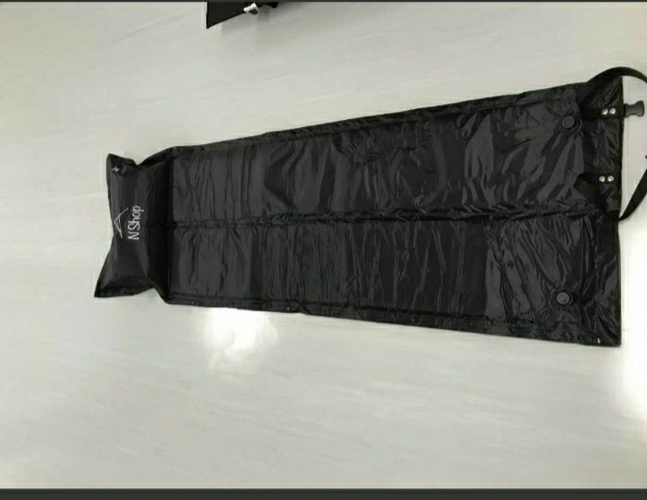 【ブラック/４枚組】新品　枕一体型　撥水　エアマット　自動膨張　連結式　ダブル　シート　　収納付き