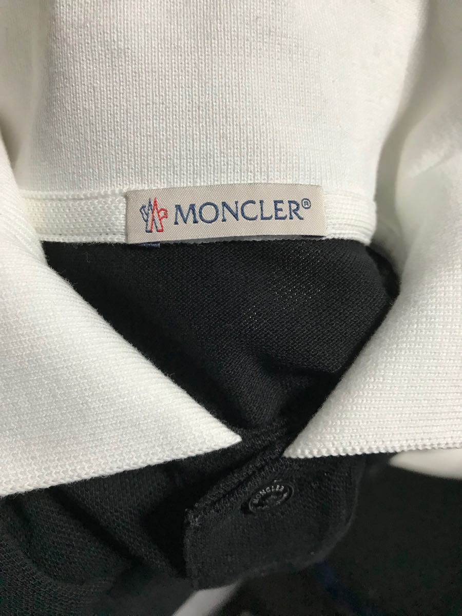 モンクレール MONCLER ブラック ポロシャツ 首裏デザイン 美品 国内 