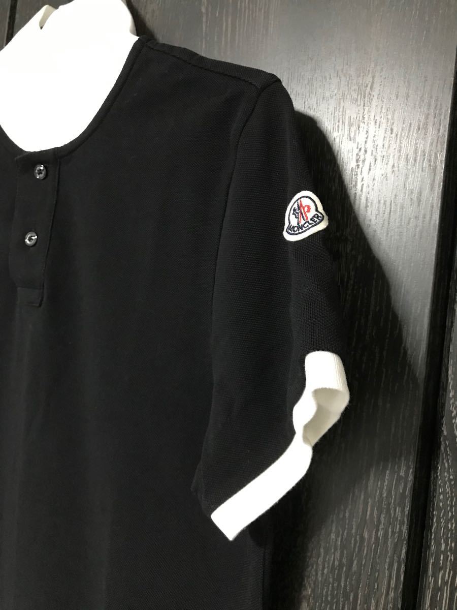 モンクレール MONCLER ブラック ポロシャツ 首裏デザイン 美品 国内