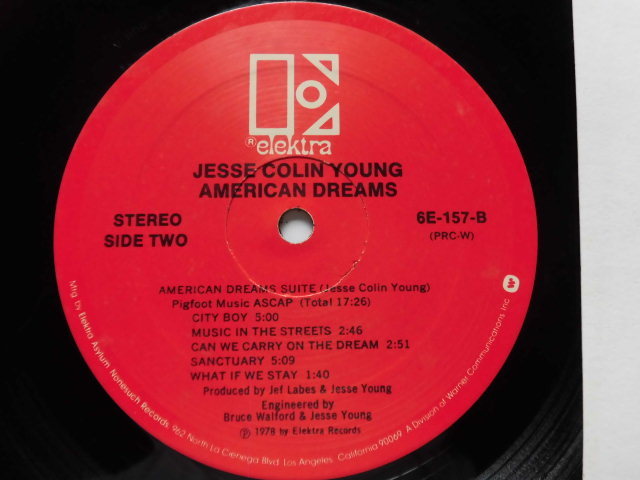 Jesse Colin Young/American Dreams　 シンガー・ソングライター　70'sアメリカン・ロック1978年USアナログ盤_画像4