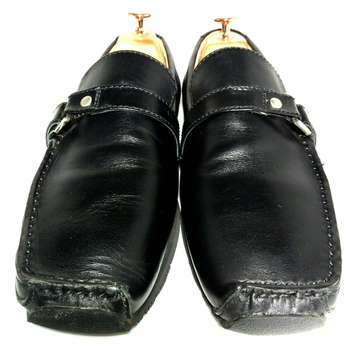 C201【REGAL】リーガル　ドライビングシューズ　スリッポン　黒　ブラック　24.5cm　メンズ　革靴　レザーシューズ　本革　靴　ドライブ_画像7