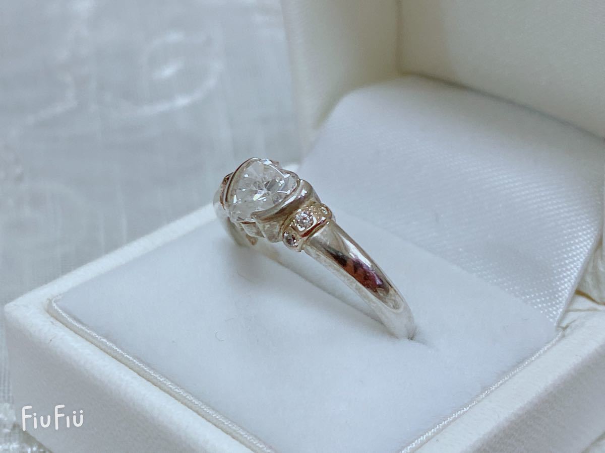 人気が高いアクセサリー【最終価格 】スタージュエリー 指輪 ハート STAR JEWELRY K14 925 CZ リング #11 美品