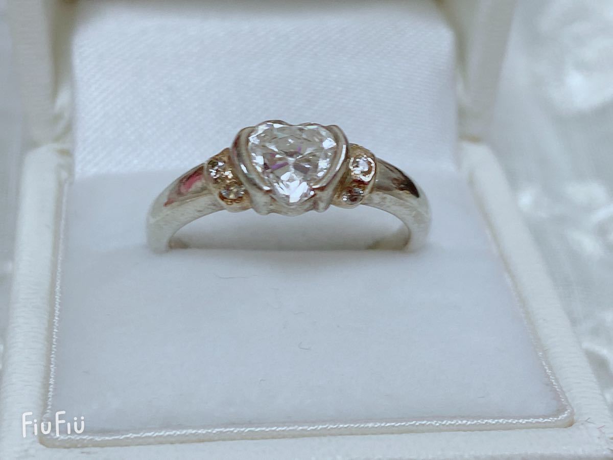 人気が高いアクセサリー【最終価格 】スタージュエリー 指輪 ハート STAR JEWELRY K14 925 CZ リング #11 美品