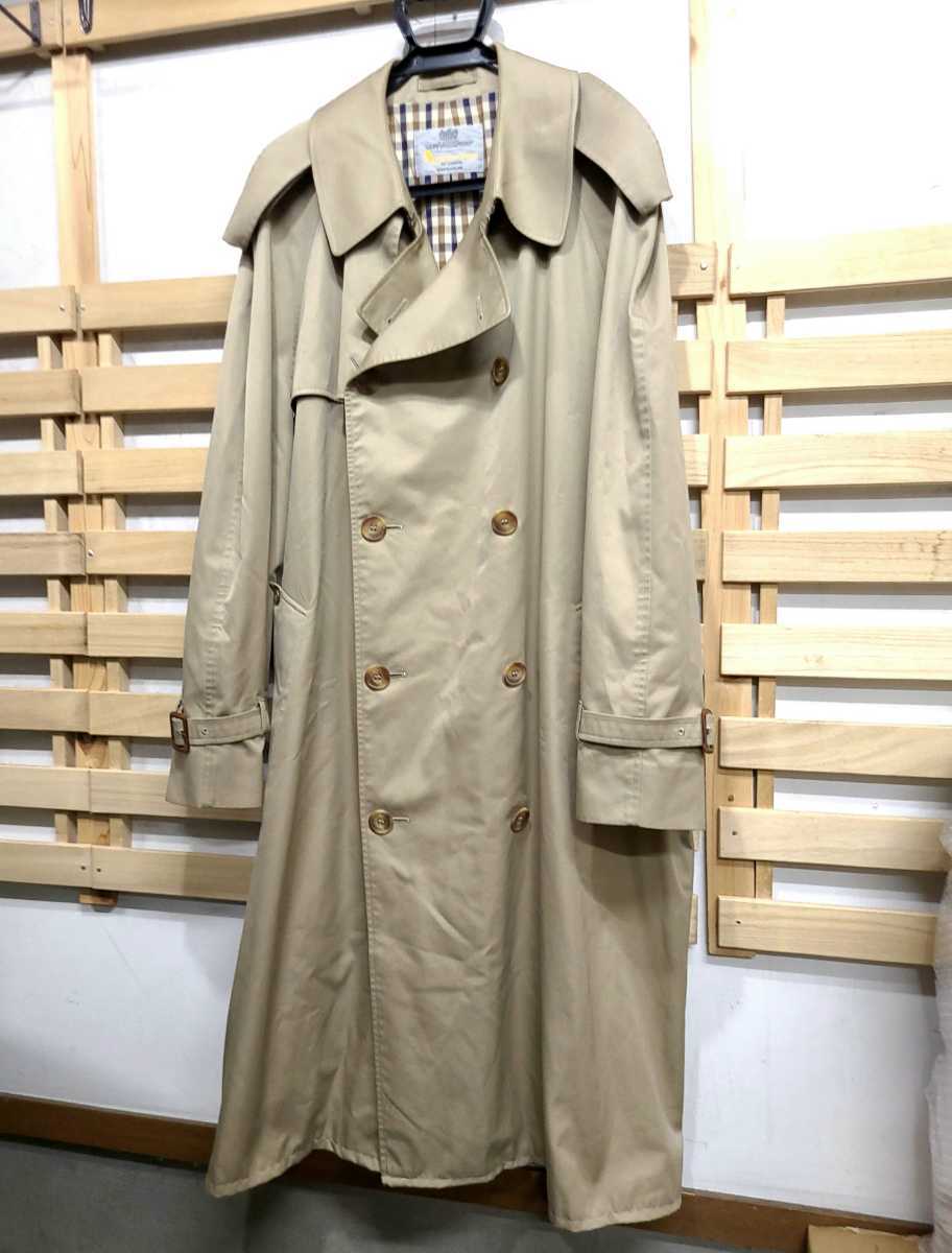 2022高い素材 裏地チェック柄 トレンチコート Aquascutum アクア