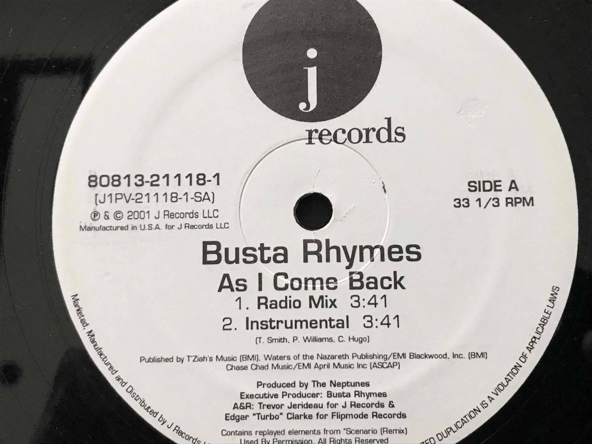 BUSTA RHYMES / AS I COME BACK_画像2