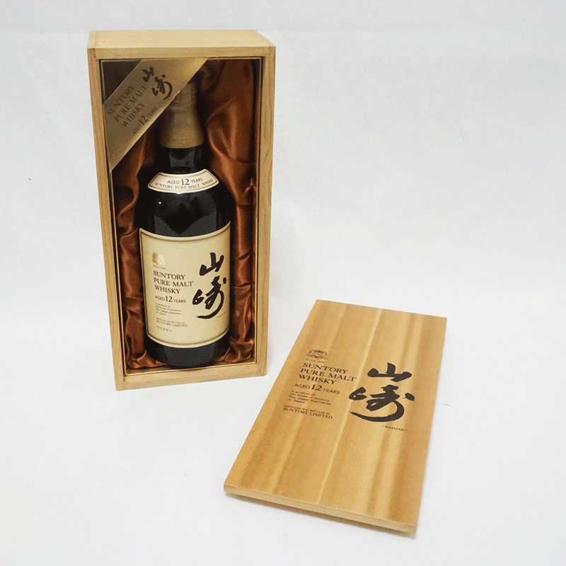 福島県内発送！！未開栓 SUNTORY WHISKY 山崎 12年 サントリー ピュアモルト ウイスキー 木箱 750ml SYA1N 43% 旧ラベル_画像1